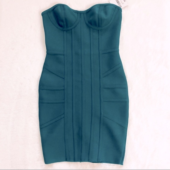 Forever 21 Dresses & Skirts - Forever 21- Sexy Teal Bandage Dress